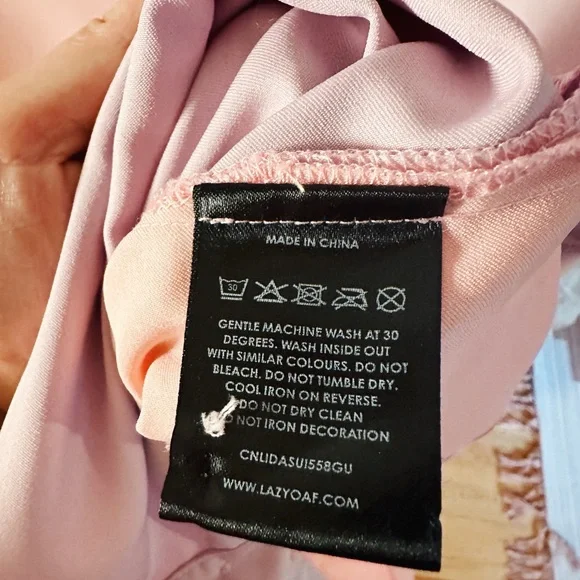 Lazy Oaf Satin Queen Button Down Shirt Dress - Picture 8 of 10